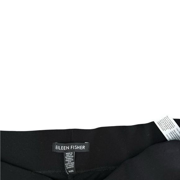 Eileen Fisher System Washable Stretch Crepe Straight Pant Size medium Black - Picture 7 of 8